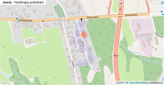 Jasná - mapa podnikání