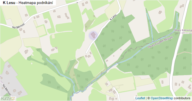 K Lesu - mapa podnikání