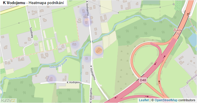 K Vodojemu - mapa podnikání
