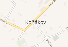 Koňákov v obci Český Těšín - mapa části obce
