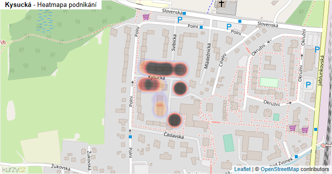 Kysucká - mapa podnikání