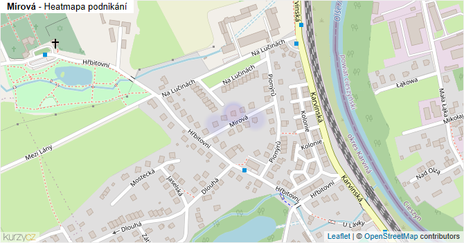 Mírová - mapa podnikání