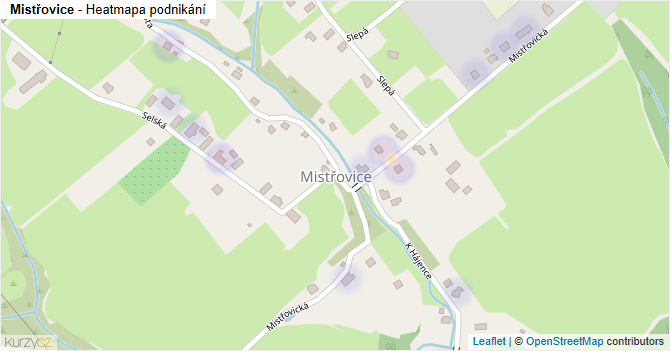 Mistřovice - mapa podnikání