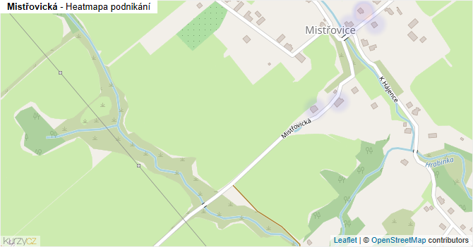 Mistřovická - mapa podnikání