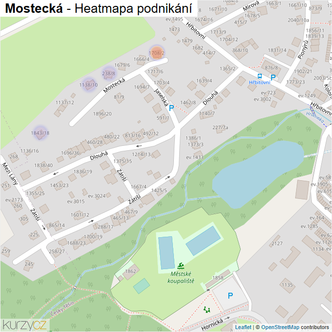 Mapa Mostecká - Firmy v ulici.