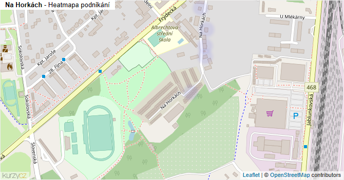 Na Horkách - mapa podnikání