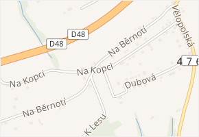 Na Kopci v obci Český Těšín - mapa ulice