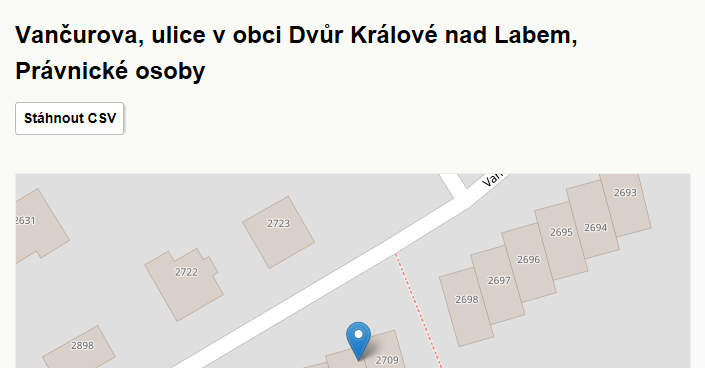 Mapa Na Kopci - Firmy v ulici.