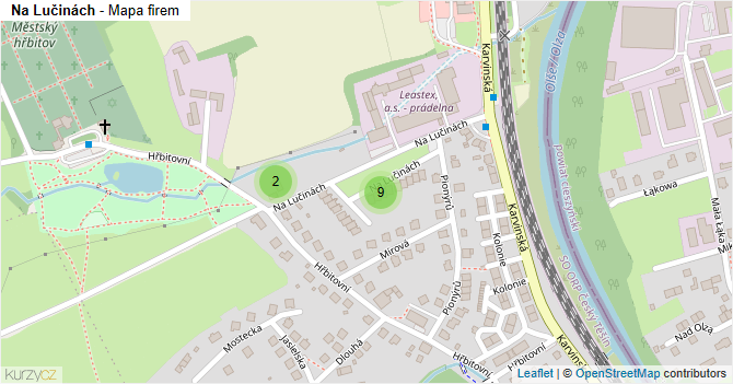 Na Lučinách - mapa firem