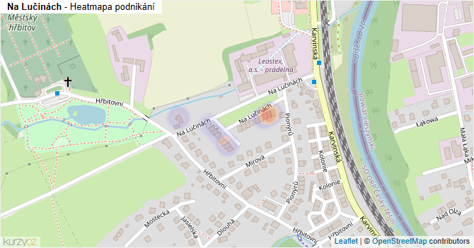 Na Lučinách - mapa podnikání