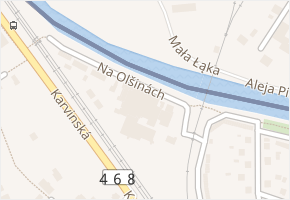 Na Olšinách v obci Český Těšín - mapa ulice