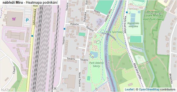 nábřeží Míru - mapa podnikání