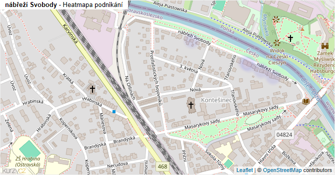 nábřeží Svobody - mapa podnikání