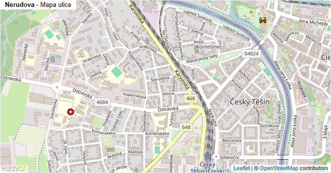 Nerudova - mapa ulice