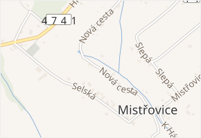 Nová cesta v obci Český Těšín - mapa ulice