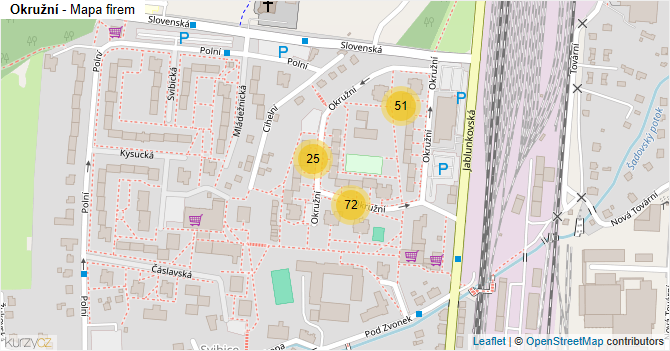 Okružní - mapa firem
