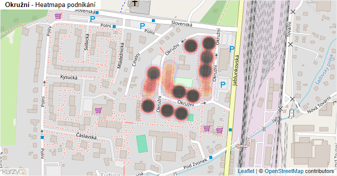 Okružní - mapa podnikání