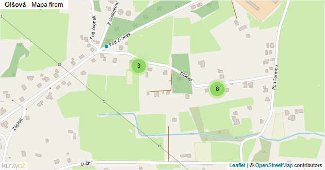Olšová - mapa firem