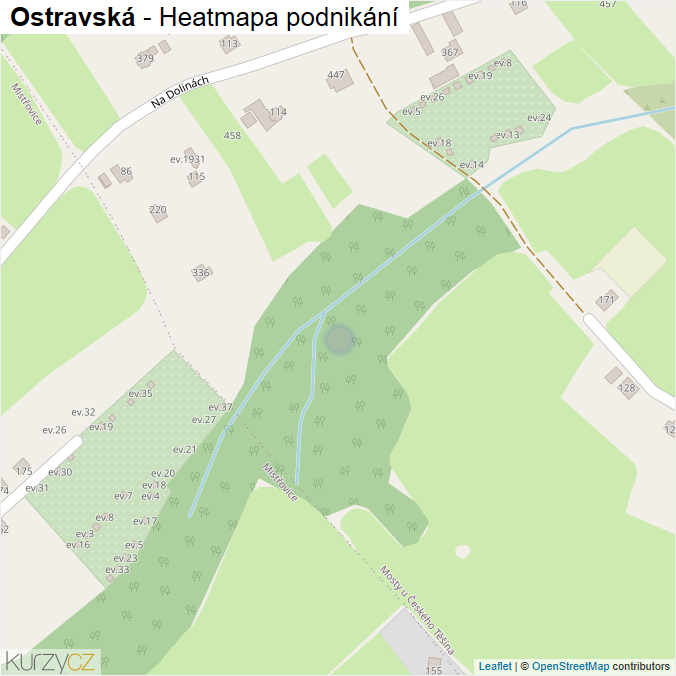 Mapa Ostravská - Firmy v ulici.