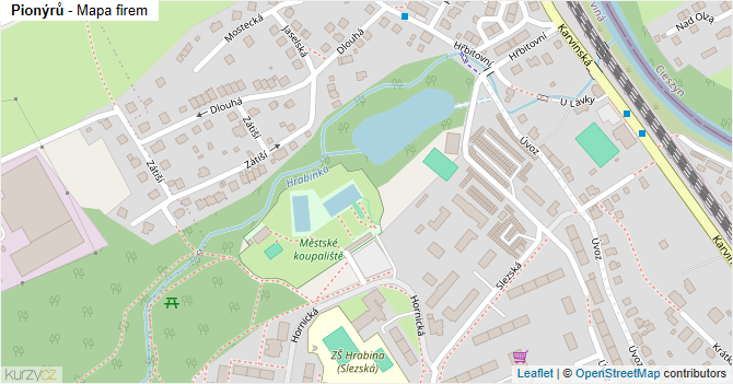 Pionýrů - mapa firem