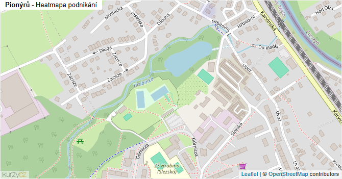 Pionýrů - mapa podnikání