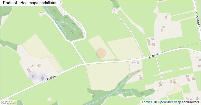 Podlesí - mapa podnikání