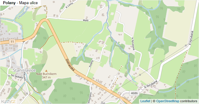 Polany - mapa ulice