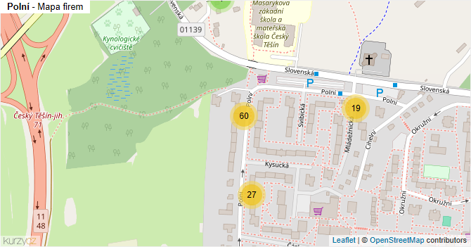 Polní - mapa firem