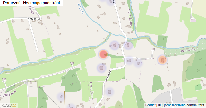 Pomezní - mapa podnikání
