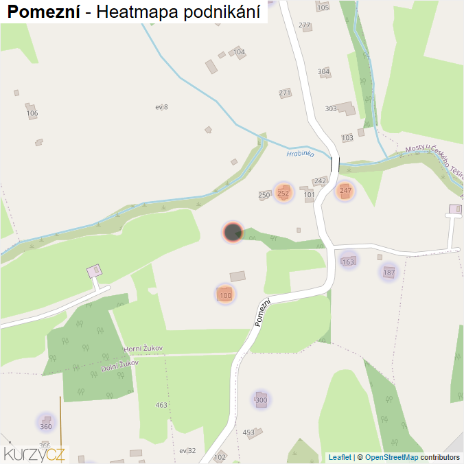 Mapa Pomezní - Firmy v ulici.