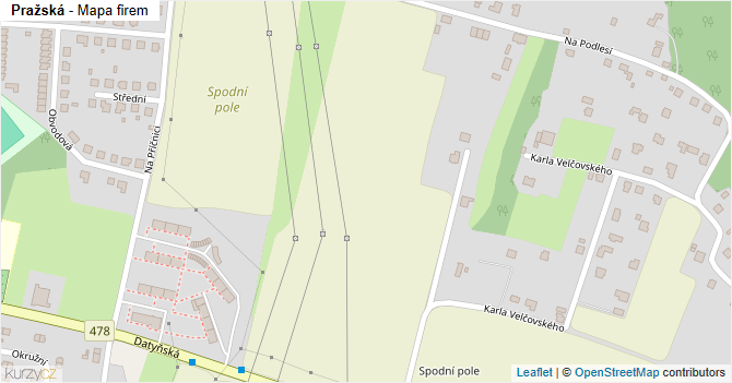 Pražská - mapa firem