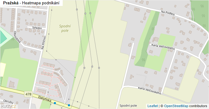 Pražská - mapa podnikání