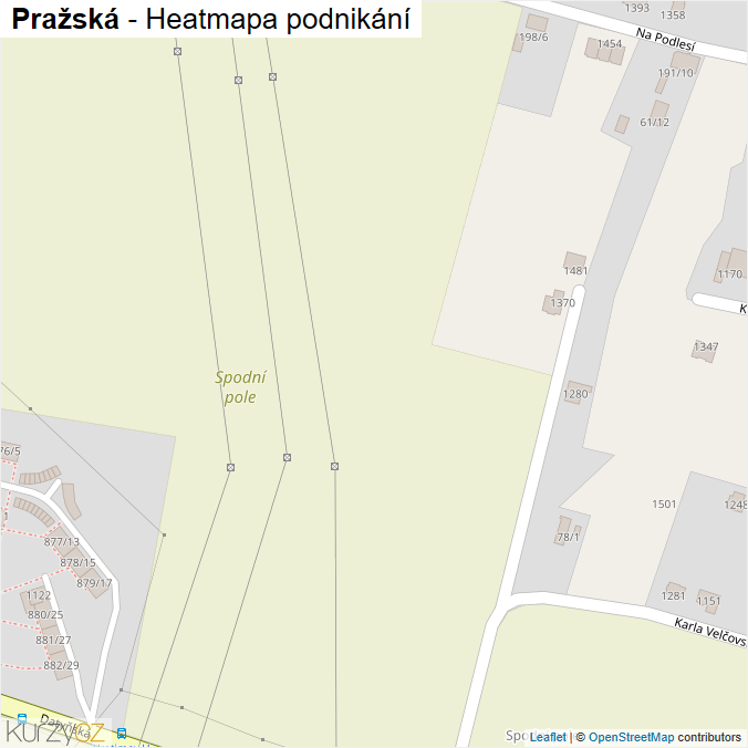 Mapa Pražská - Firmy v ulici.