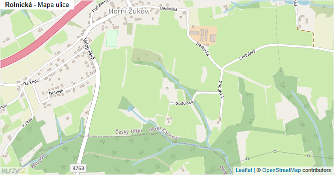 Rolnická - mapa ulice