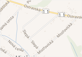 Slepá v obci Český Těšín - mapa ulice