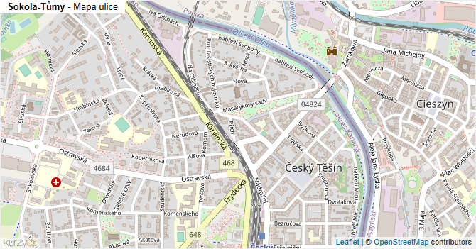 Sokola-Tůmy - mapa ulice