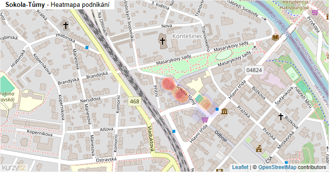 Sokola-Tůmy - mapa podnikání