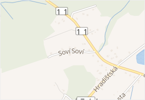 Soví v obci Český Těšín - mapa ulice