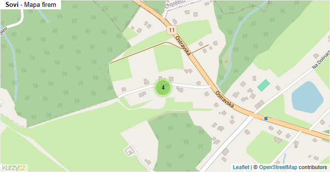Soví - mapa firem