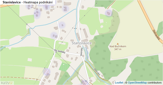 Stanislavice - mapa podnikání