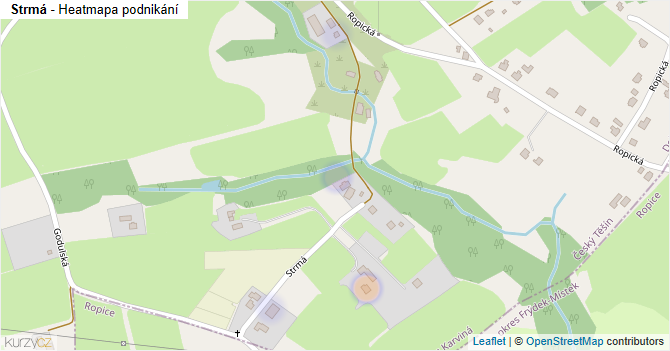 Strmá - mapa podnikání