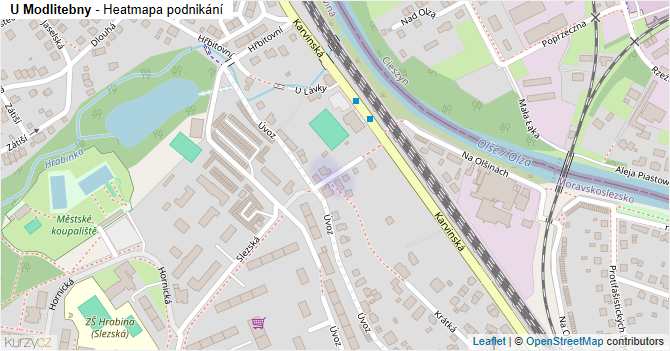 U Modlitebny - mapa podnikání