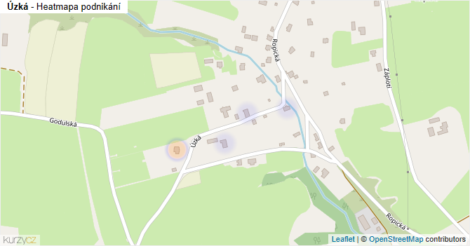 Úzká - mapa podnikání