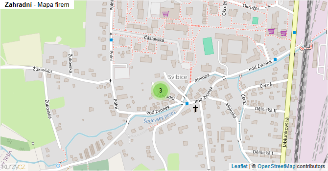Zahradní - mapa firem