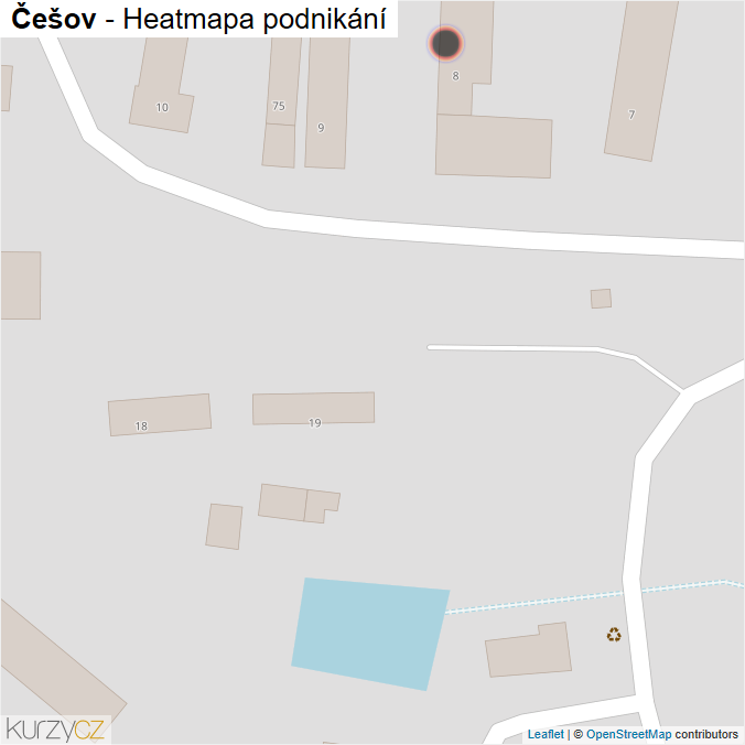 Mapa Češov - Firmy v obci.