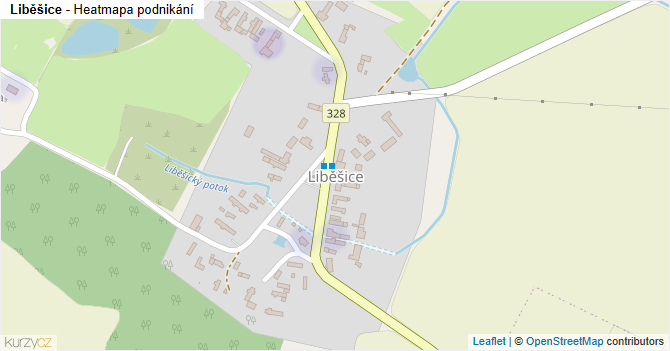 Liběšice - mapa podnikání