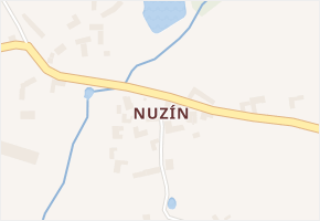 Nuzín v obci Čestice - mapa části obce