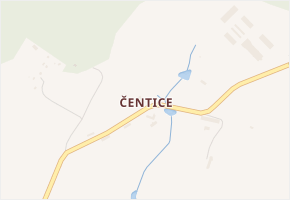 Čentice v obci Čestín - mapa části obce