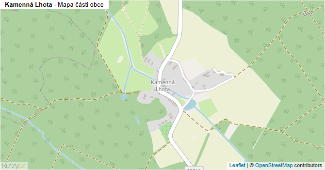 Kamenná Lhota - mapa části obce