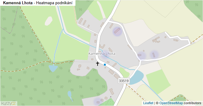 Kamenná Lhota - mapa podnikání